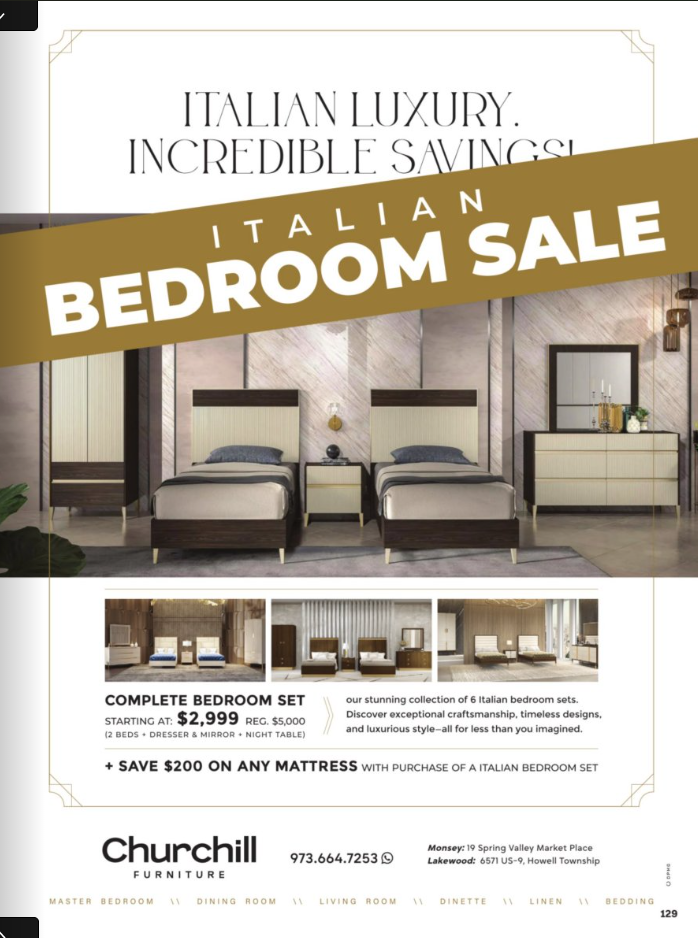 ITALIAN BEDROOM SALE 