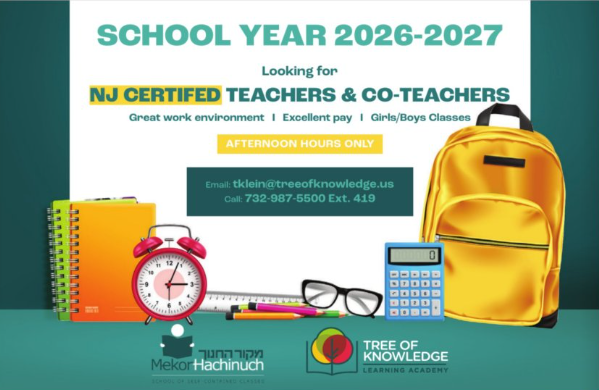 Seeking: NJ Certified Teachers and Co-Teachers