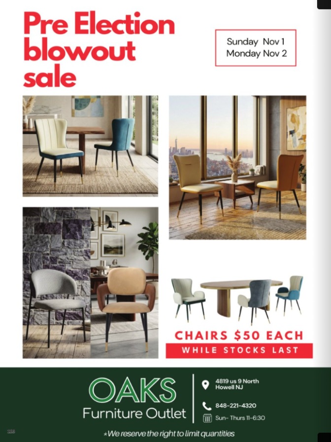 PRE-ELECTION BLOWOUT SALE