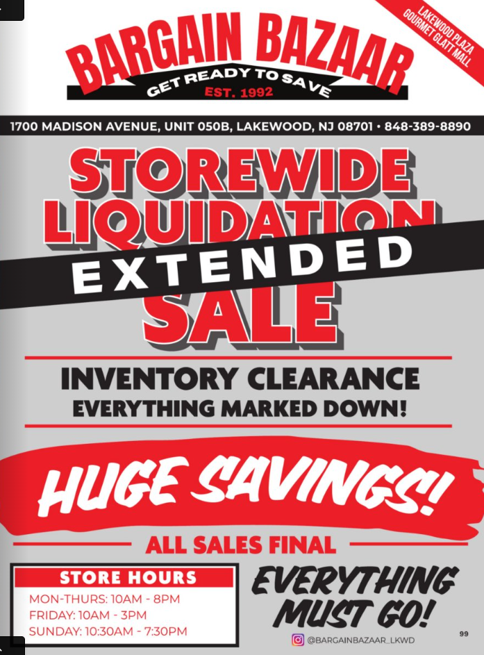 STOREWIDE LIQUIDATION SALE