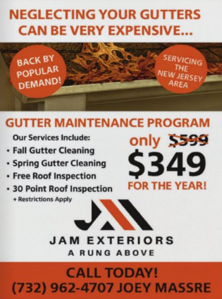 GUTTER MAINTENANCE PROGRAM - $349 ONLY